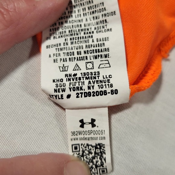 Under Armor 3-6 Months Onesie Bodysuit Beast Mode Short Sleeve Orange - Picture 8 of 10